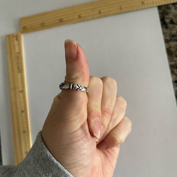 James Avery Hands of Friendship Sterling Silver Ring - Picture 7 of 10